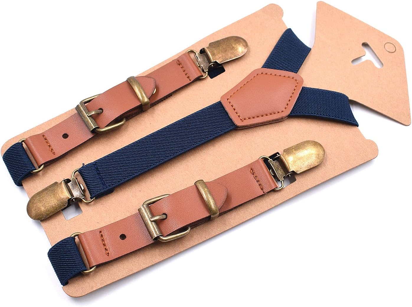 BaronHong Kids Boys Suspenders Adjustable Elastic Y Back Strong Retro 3 Clips - Suspenders for Toddlers Girls 2 CM Wide