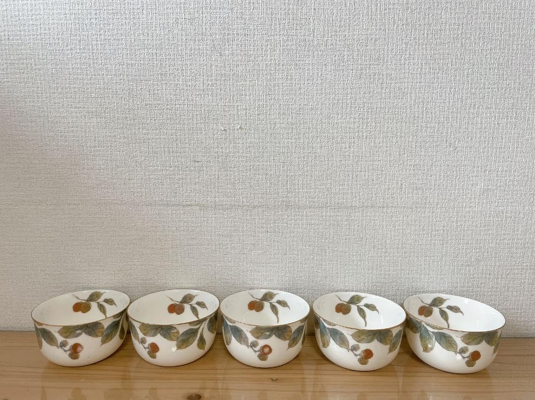 Amazon.co.jp: 前畑陶器 美濃焼 庫山窯 椎の実 小鉢5客 大鉢 ボウル