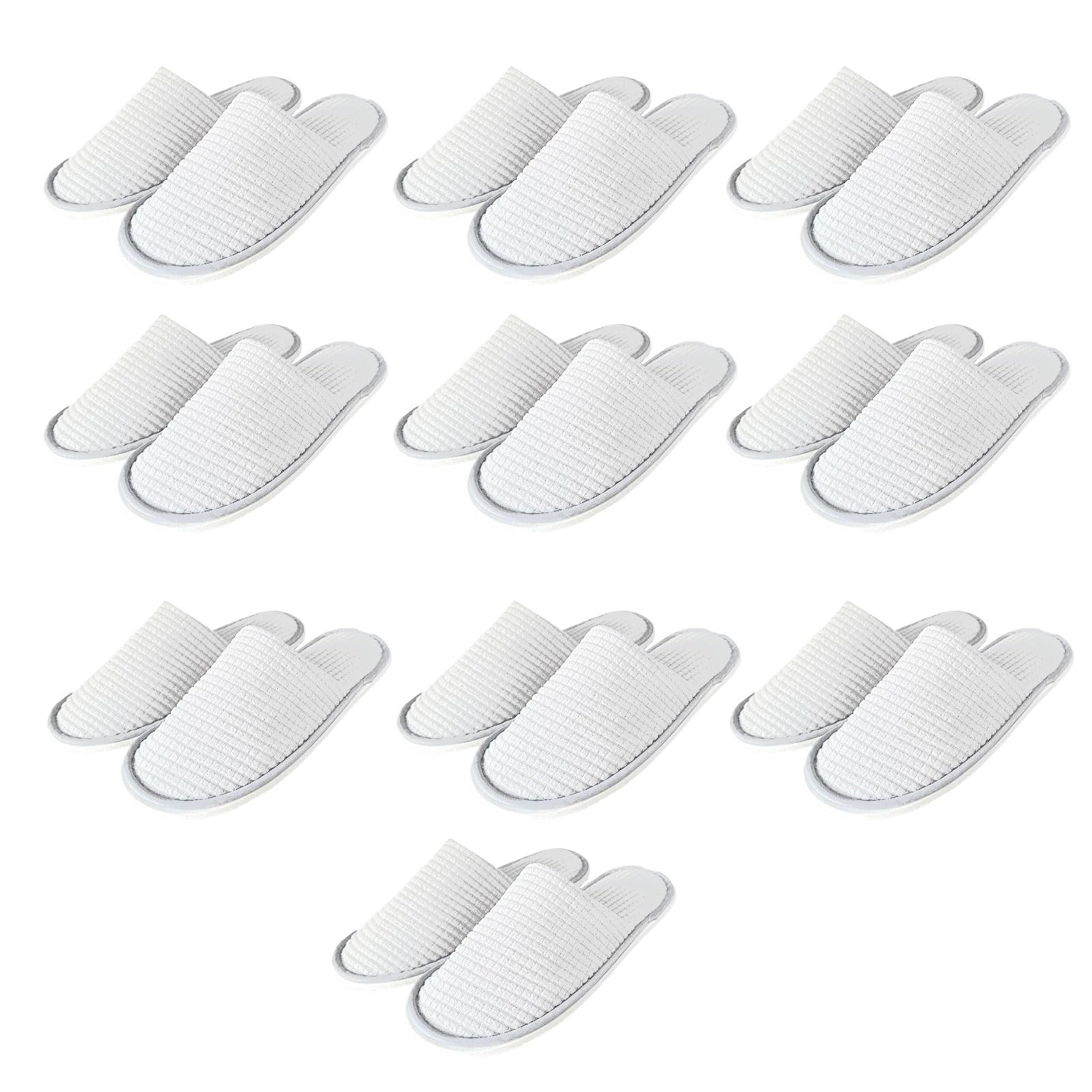 Bavooty Pantuflas Invitados,Zapatillas de Casa,para Mujer y Hombre,Algodón y Lino,Zapatillas de Hotel,Portátiles y Desechables,10 Pares