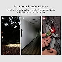 Vista 2 de OLIGHT Oclip Pro EDC linterna con clip, recargable de 500 lúmenes con tres soluciones de iluminación con carga tipo C, luces de flash magnéticas