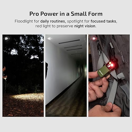 Miniatura 2 de OLIGHT Oclip Pro EDC linterna con clip, recargable de 500 lúmenes con tres soluciones de iluminación con carga tipo C, luces de flash magnéticas