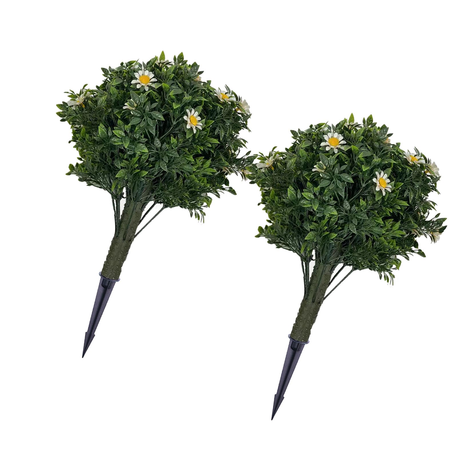Yctze Sztuczne Drzewa Topiary z Kolcami Naziemnymi 2 szt. 19,69 Cala Sztuczne Drzewa Topiary z Małymi Kolcami Chryzantemy Krzewy Rośliny Ogród Yard Weranda Krzewy