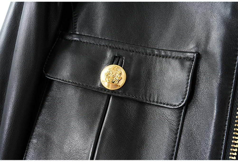 JINLUN レザージャケット レディース 本革 ラム ラム革 革ジャン ライダースジャケット ジャケット スリム おしゃれ シングル アウ