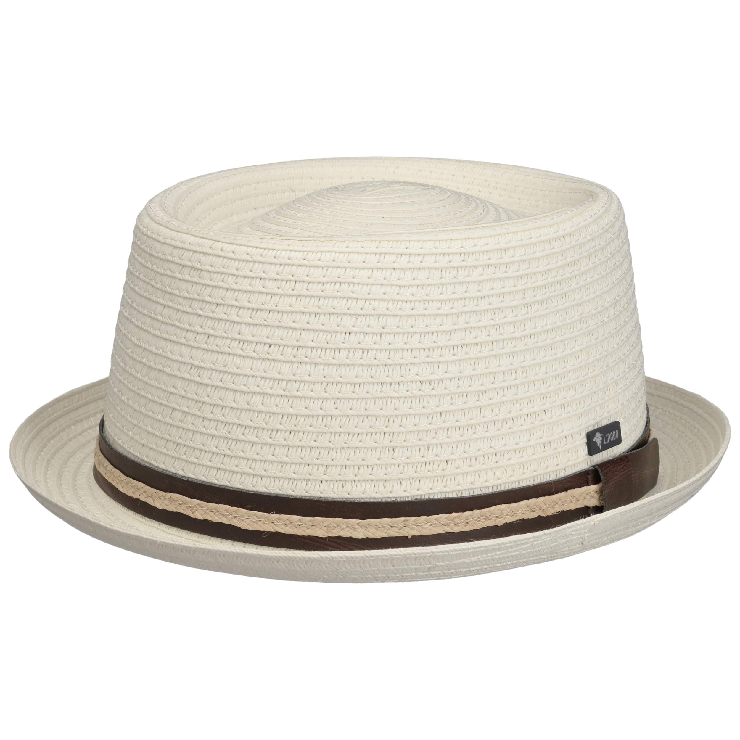 Lipodo CHAPEAUSHOP Carignano Pork Pie Chapeau de Paille Fabrique en Italie Homme Printemps Ete