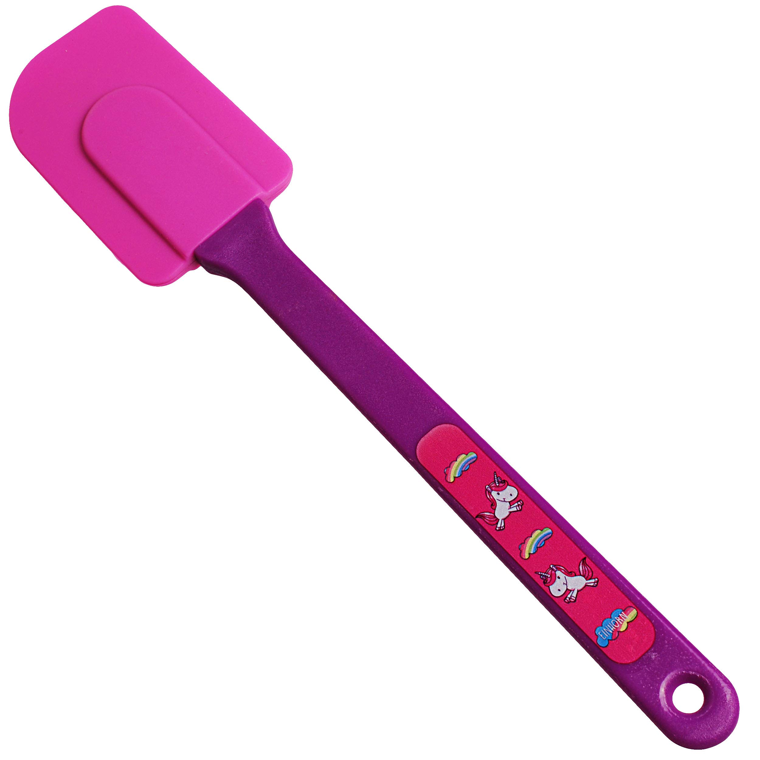 alles-meine.de GmbH 4 TLG. großes Backset/Kinderküche - Einhorn - Schneebesen - Backpinsel - Teigschaber - Messbecher - BPA frei - Silikon - Plätzchen - Plätzchenset - echt - K..