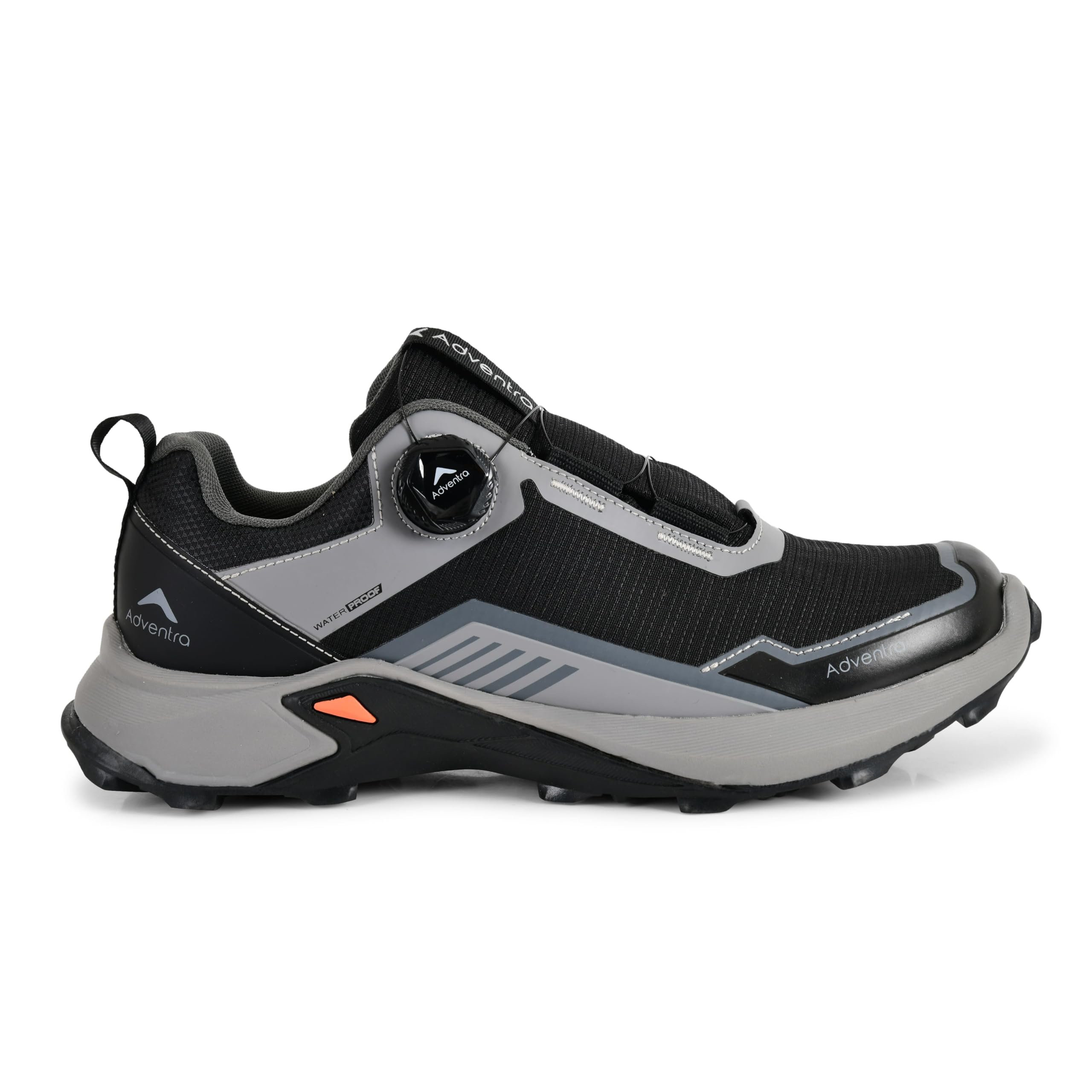 ADVENTRA Men’s Waterproof Hiking Shoes Low Ankle | Ultra-Grip Outdoor Trekking & Trail Shoes | Lightweight, Durable, Slip-Resistant | ET-1102 (Multicolor) (UK Footwear Size System, Adult, Men, Numeric, Medium, 7)