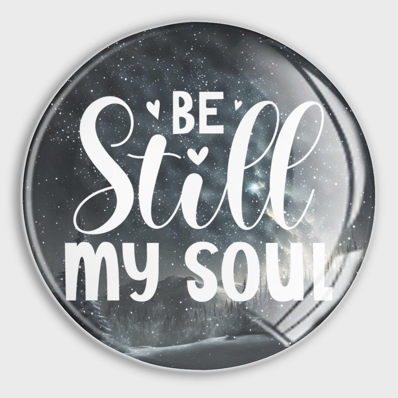 Imanes de vidrio Be Still My Soul para nevera y pizarra blanca, pack de 4 unidades