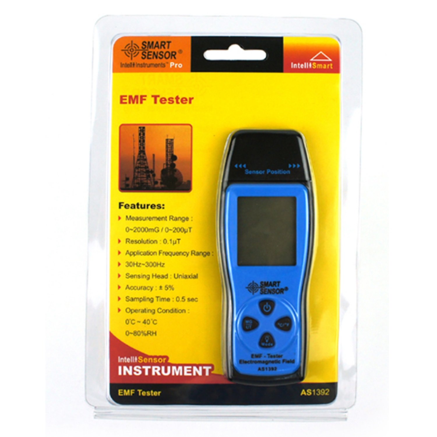 Digital Dosímetro de Radiación LCD Mini EMF Tester Electromagnético Detección de Radiación de Mano Instrumento de Medición AS1392 Instrumento de medición de precisión