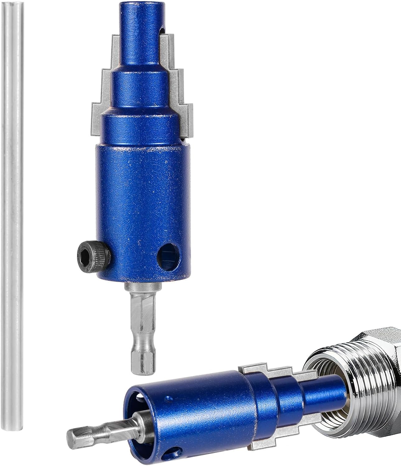 Broken Pipe Extractor Tool, Durable Steel Internal Pipe Wrench for Electric Drill Small Tap Extractors for Quick Removing Damaged Valves Faucet Bolts Fittings