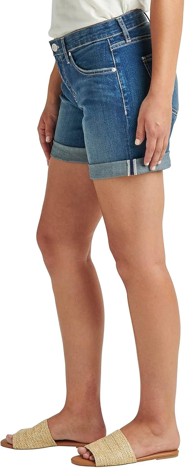 Jag Jeans Womens Alex Mid Rise Boyfriend Short - Image 4