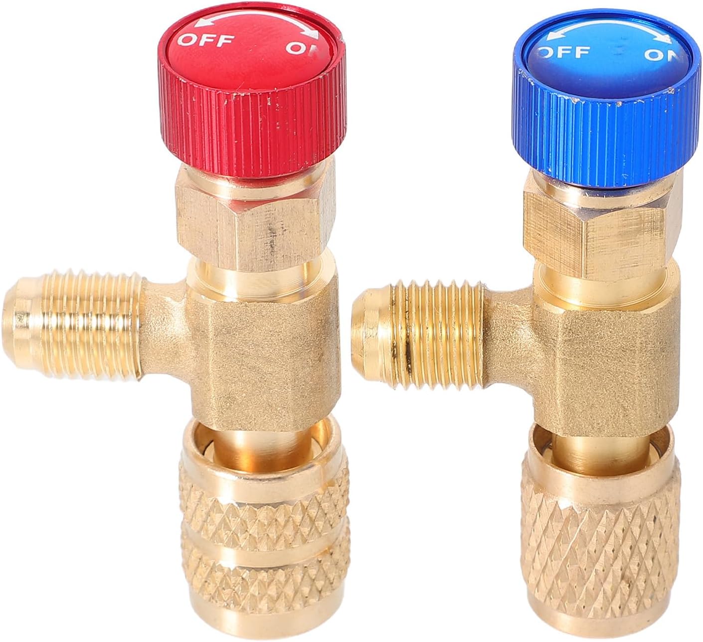 2pcs Air Conditioner Charging Safety Valve Copper Flow Control Ball