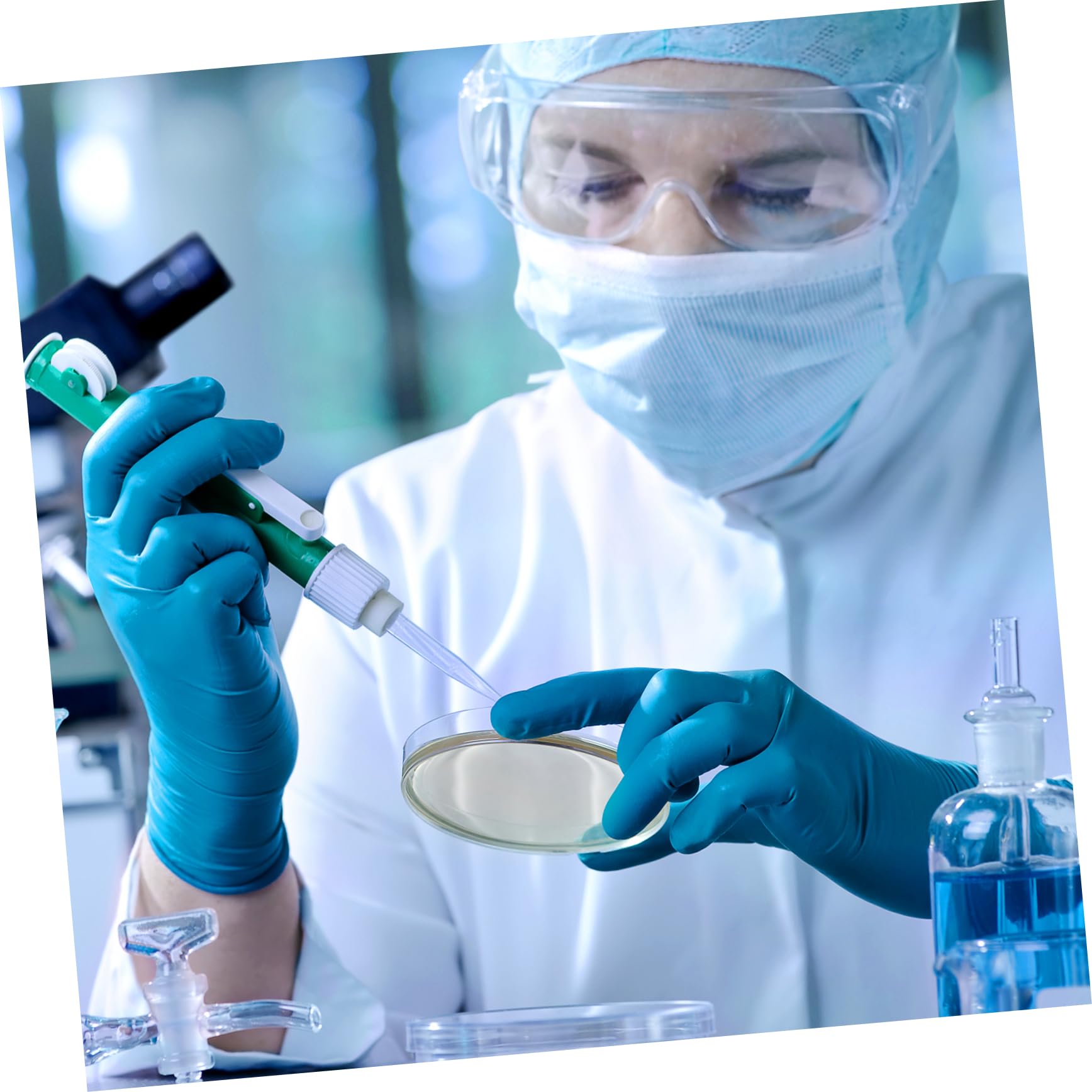 Didiseaon 20 Placas de Agar Nutritivo Prevertidas de 7 CM para Cultivo Microbiológico, Accesorio de Laboratorio Portátil Adecuado para Experimentos Científicos y Clases de Ciencias