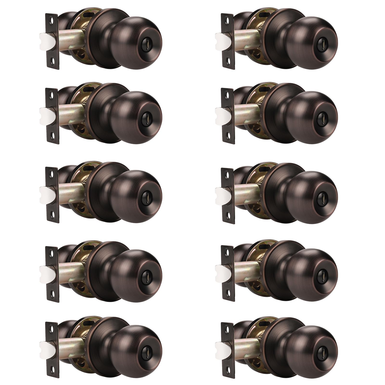 Probrico Satin Nickel Door Knobs - 5 Pack -27