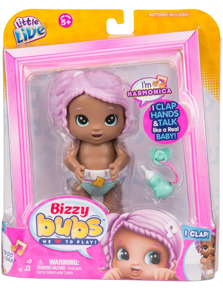 Amazon.com: Little Live Babies Little Live Bizzy Bubs Clap Baby Harmonica  Childrens Toy : Toys & Games