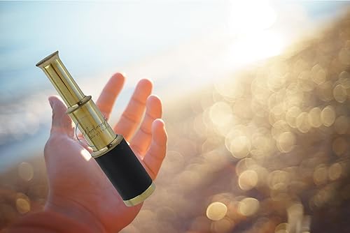 Vista 5 de 6" inch Handheld Brass Telescope with Wooden Box - Pirate Navigation. 6" Negro,31.9 in Antiguo