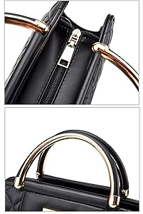 Amazon.com: Satchel Handbag for Women Quilted Leather