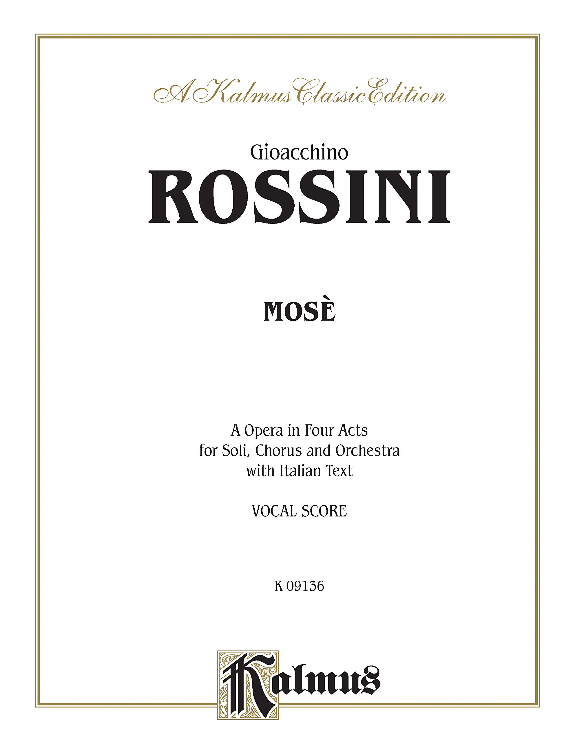 Mose: Vocal Score