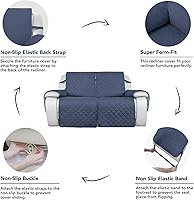 Vista 46 de PureFit Fundas de sofá reversibles resistentes al agua para sofá reclinable de 3 asientos, funda antideslizante para sofá de 3 cojines, protector