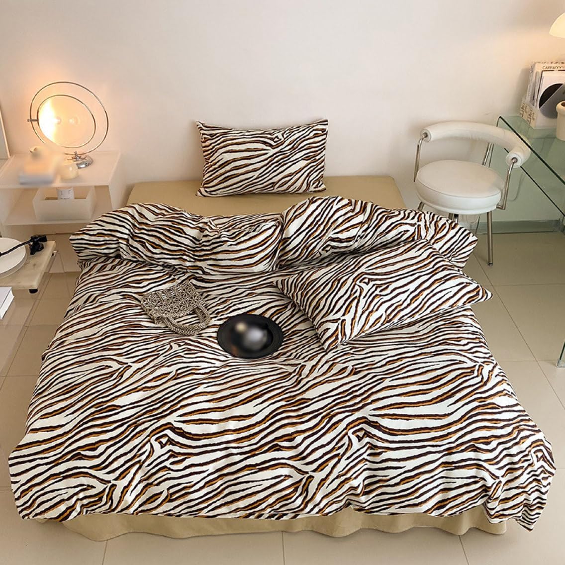 韓ドラ☆ベットメイクセット 小花柄ピンク・シングル モダンな子供用