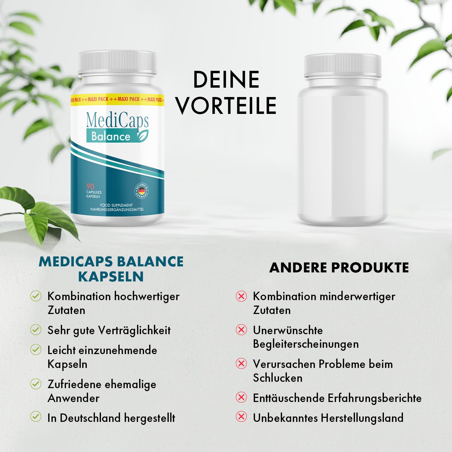 MediCaps Balance Kapseln | Dein zuverlässiger Partner | 90 Kapseln