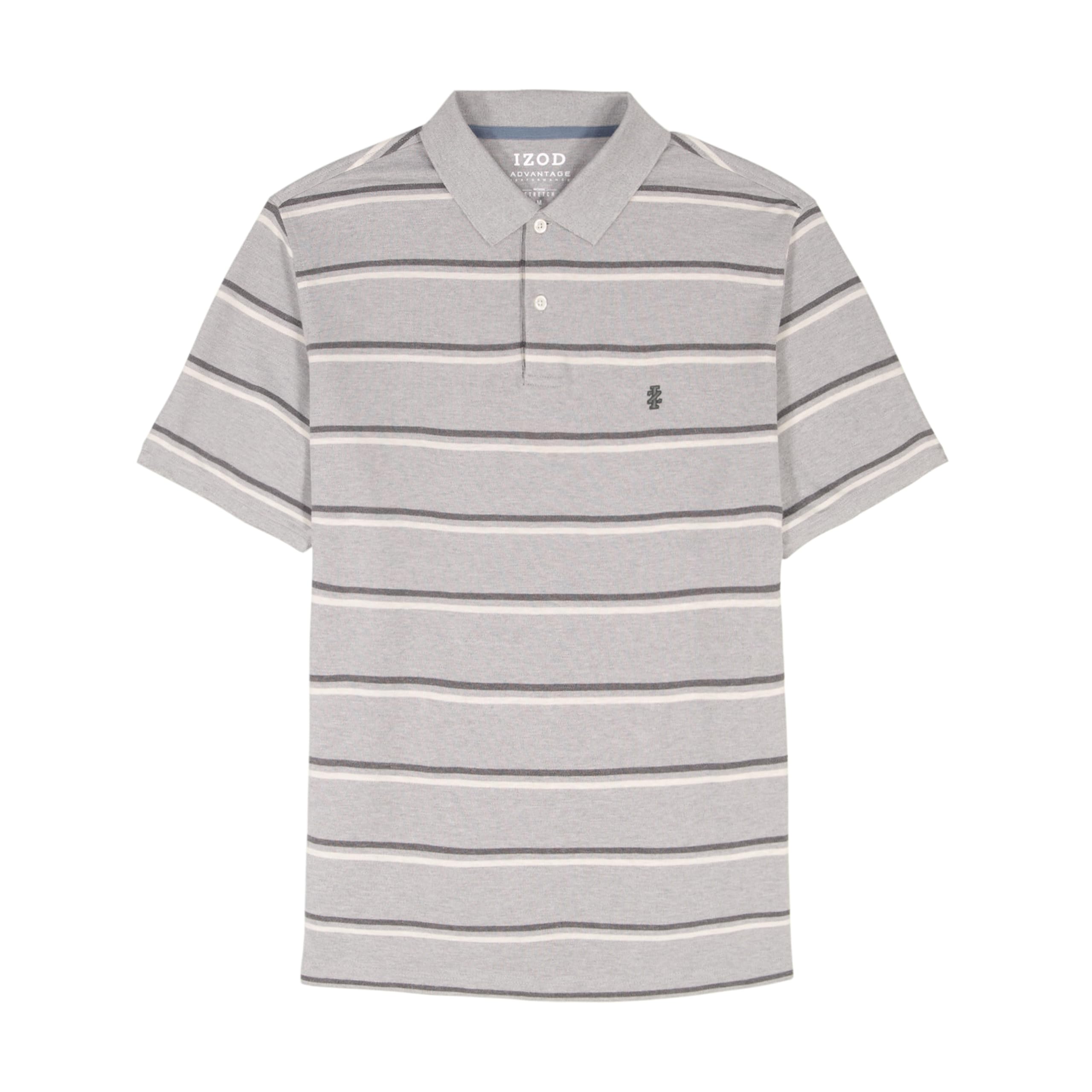 Izod Advantage Performance Short Sleeve Stripe Polo Camisa Hombre