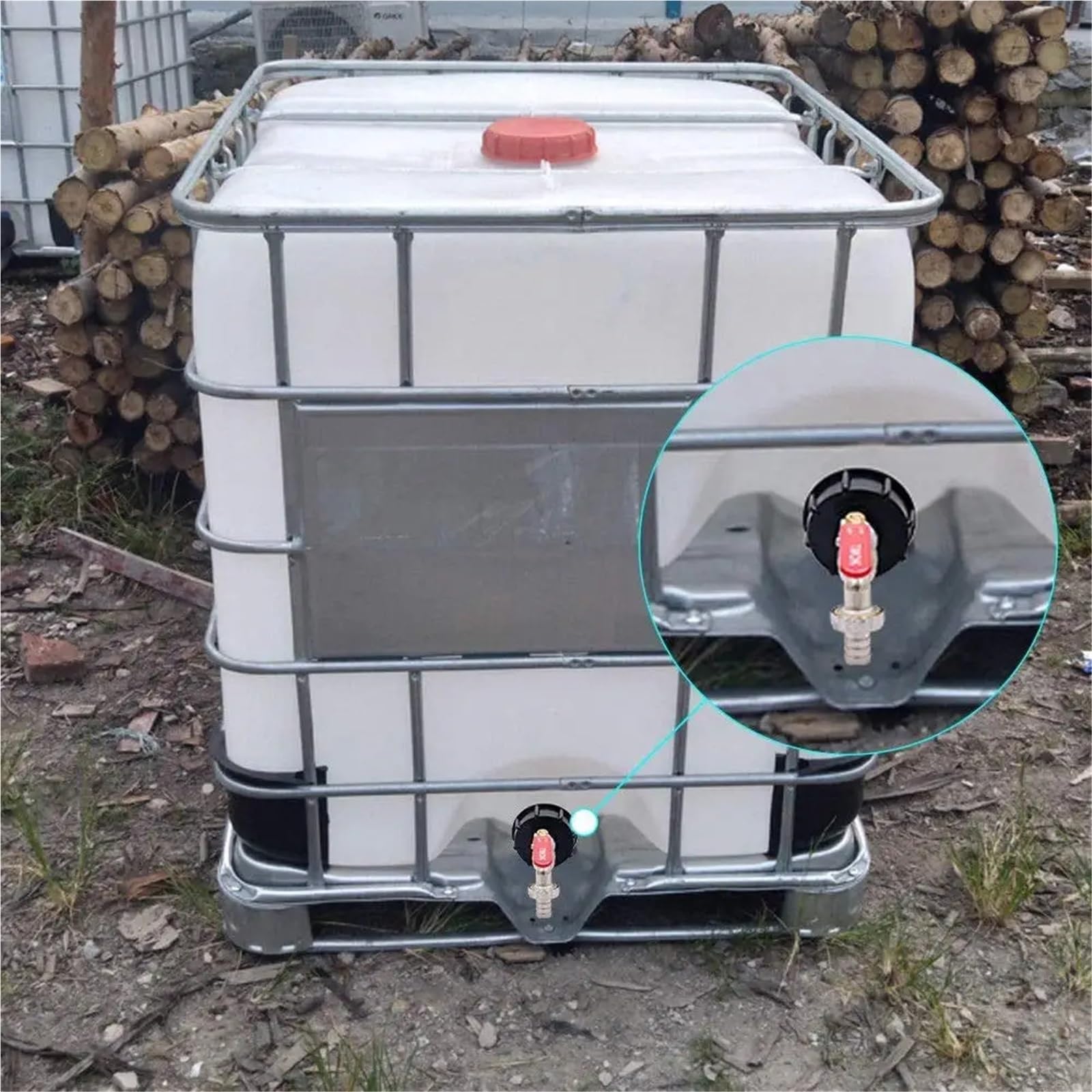 S60x6 gruby gwint IBC zbiornik kran złącze X 1/5.1 cm 3/10.2 cm adapter do złącza wodnego 1000L ogród dom wymiana zaworu montażu