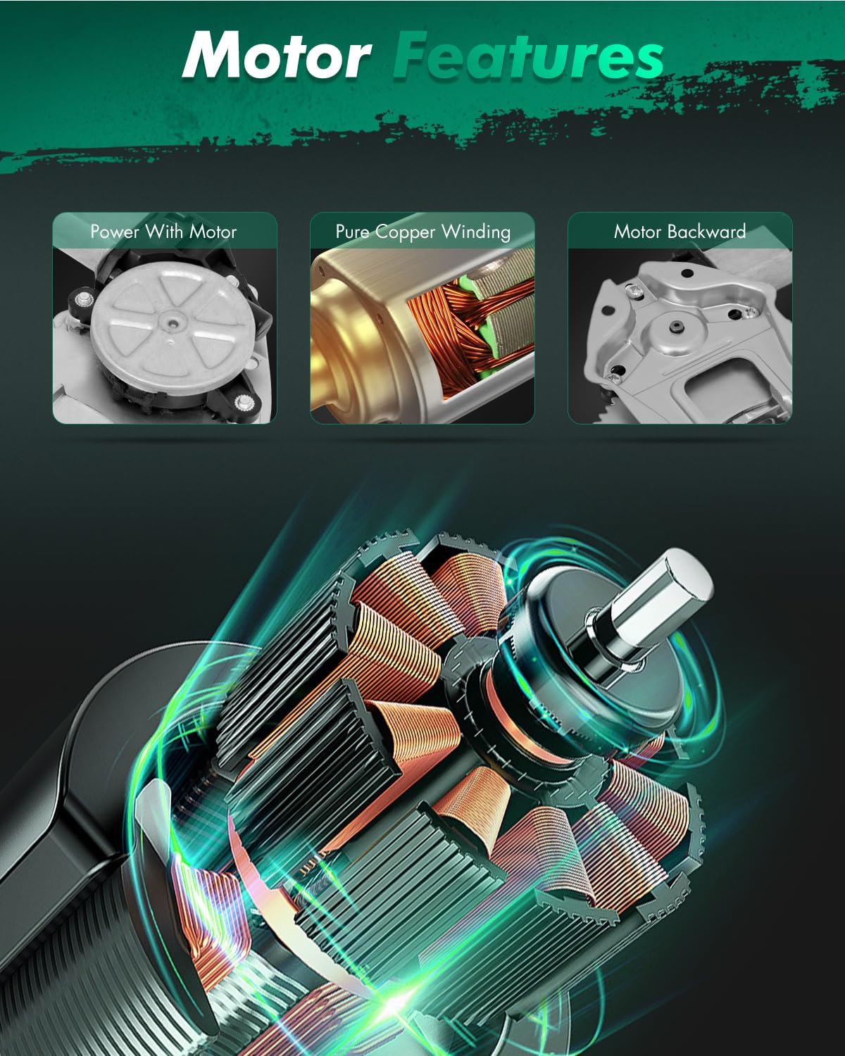 SCITOO Power Window Lift Regulator High Performance Automotive Replacement Parts Compatible with 1997-1998 for Ford for F-150 for F-250 Lobo (Mexico) Front Left Driver Side Motor