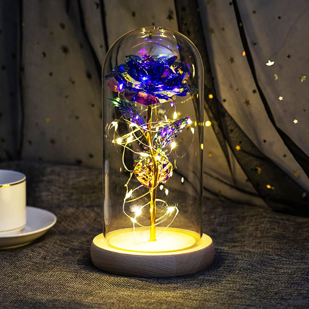 Amazon｜[デバリエ] 光る花 枯れない花 金メッキ ローズ 造花 LED