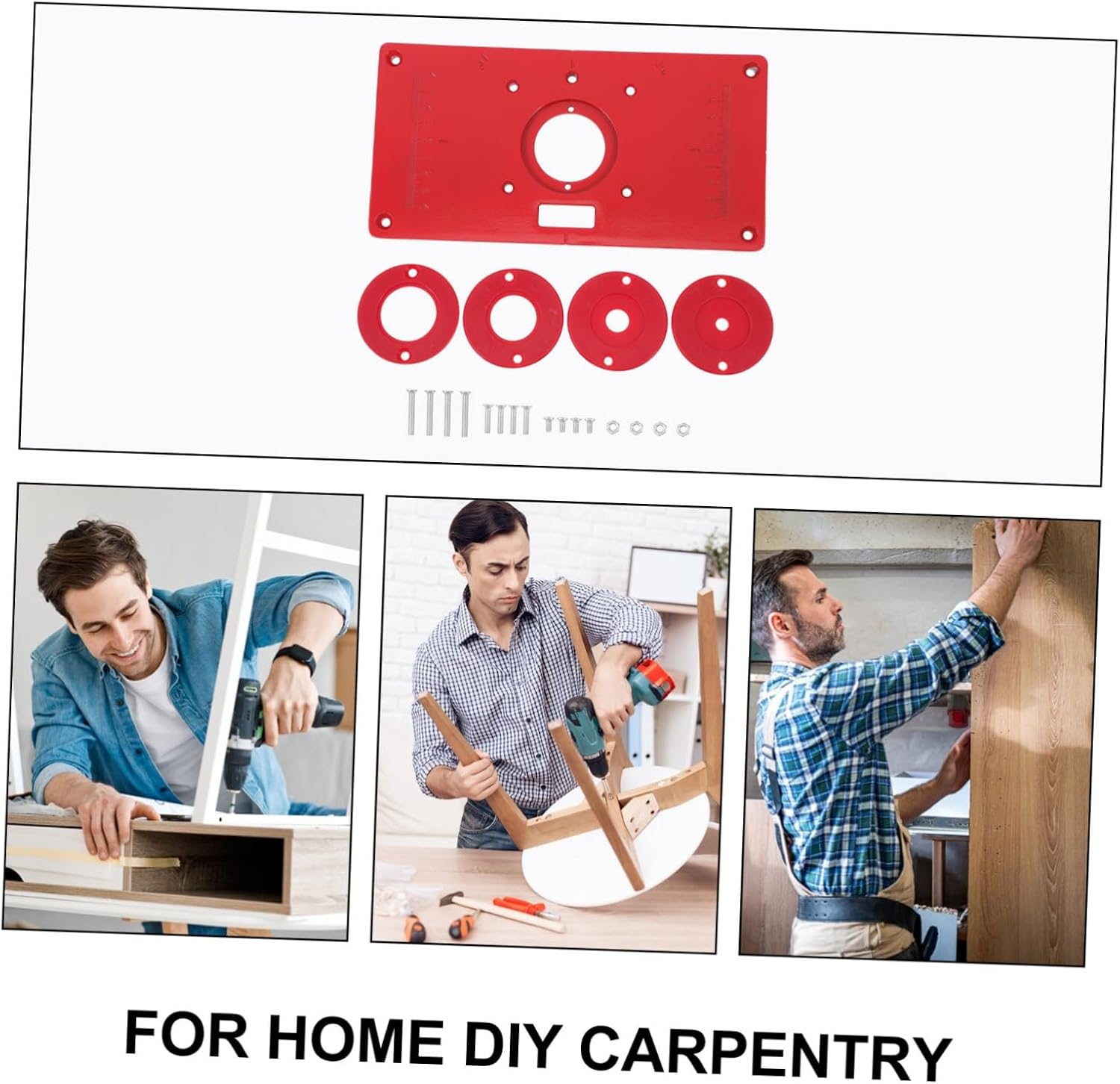 BESPORTBLE Aluminum Alloy Router Table Insert Plate for Wood Trimming 235mm x 9.4 inches x 8mm Compatible Engraving Machines Easy to Install Sturdy Design