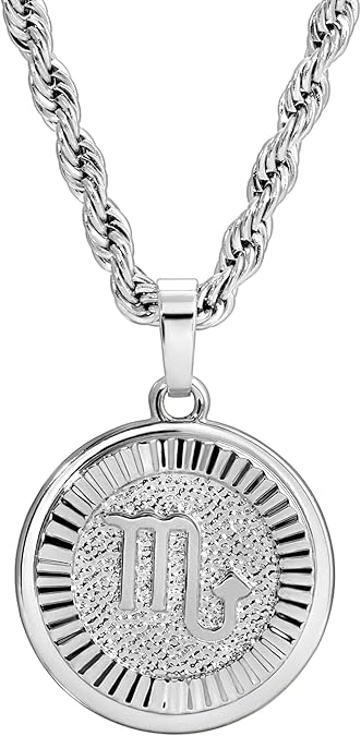 Silver Zodiac Necklace & Pendant - Silver Necklace for Women & Men, Tarnish & Water Resistant, Birthday Gifts for Women & Men