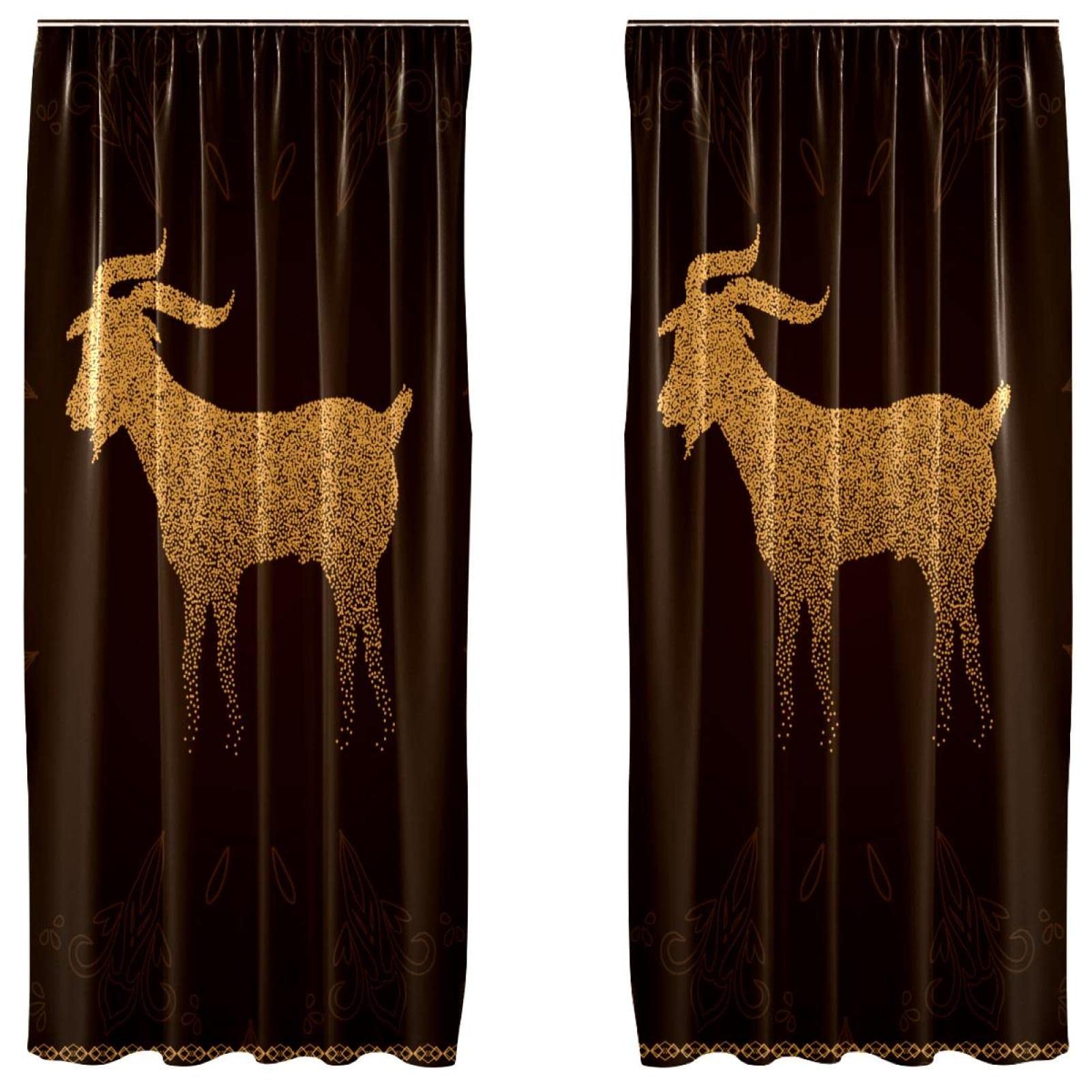 Rideaux Aïd Al Adha Mubarak | Ensemble de 2 panneaux pour salon et chambre 140x213cm