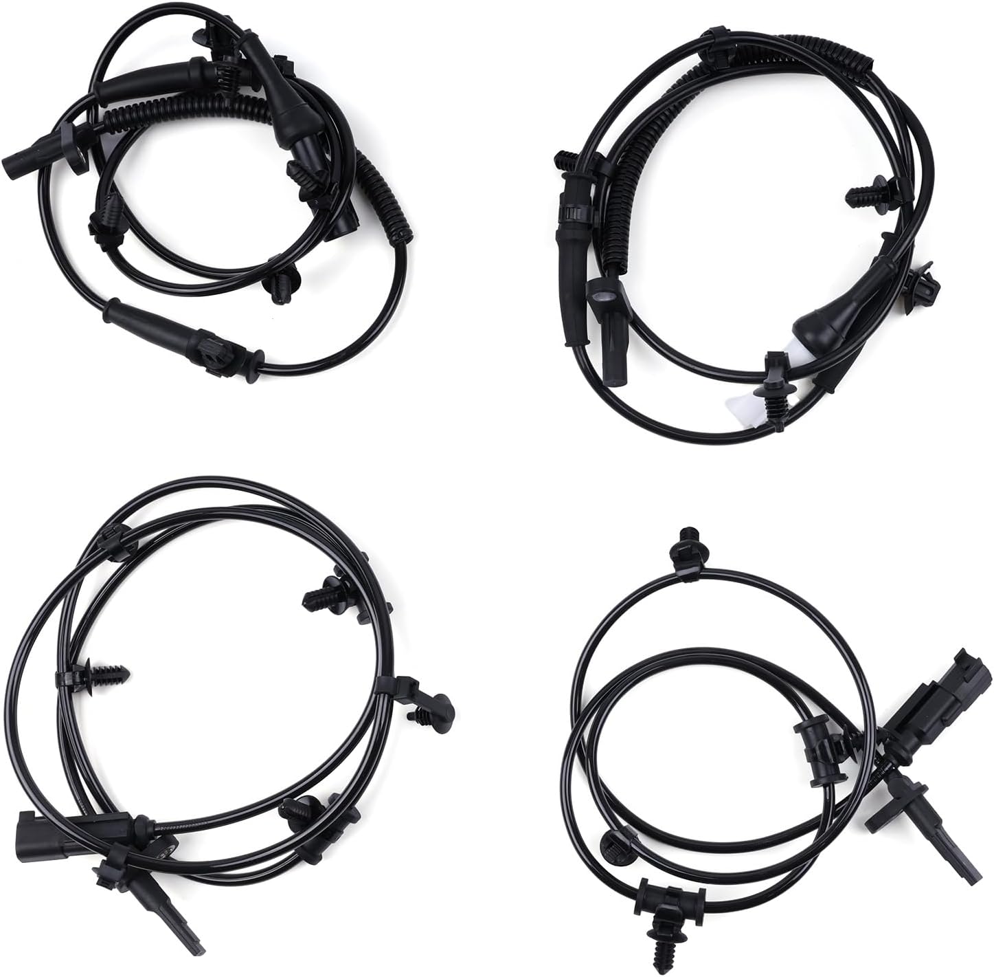 ABS Wheel Speed Sensor Replacement for Ford Edge 2011-2013 & Lincoln MKX 2011-2015 – OE Replacement CT4Z2C190C CT4Z2C190B – Front Rear Left Right ABS Sensors with Premium ABS Plastic Housing