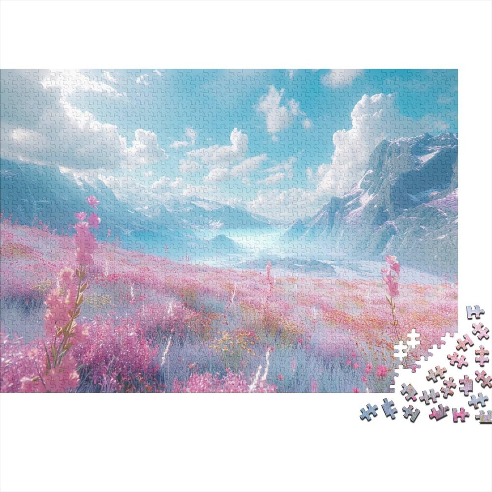 Puzzle 500 pièces Flower Farm de qualité supérieure style impossible 52x38cm