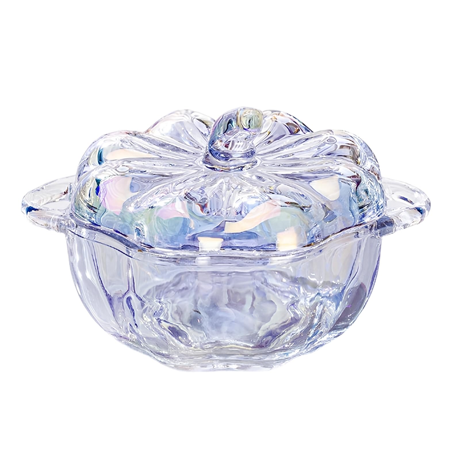 Msioytog Candy with Lid Christmas Crystal Candy Jar Decorative Covered Glass Jar Jewelry Box Buffet Biscuit Containers Buffet Biscuit Containers