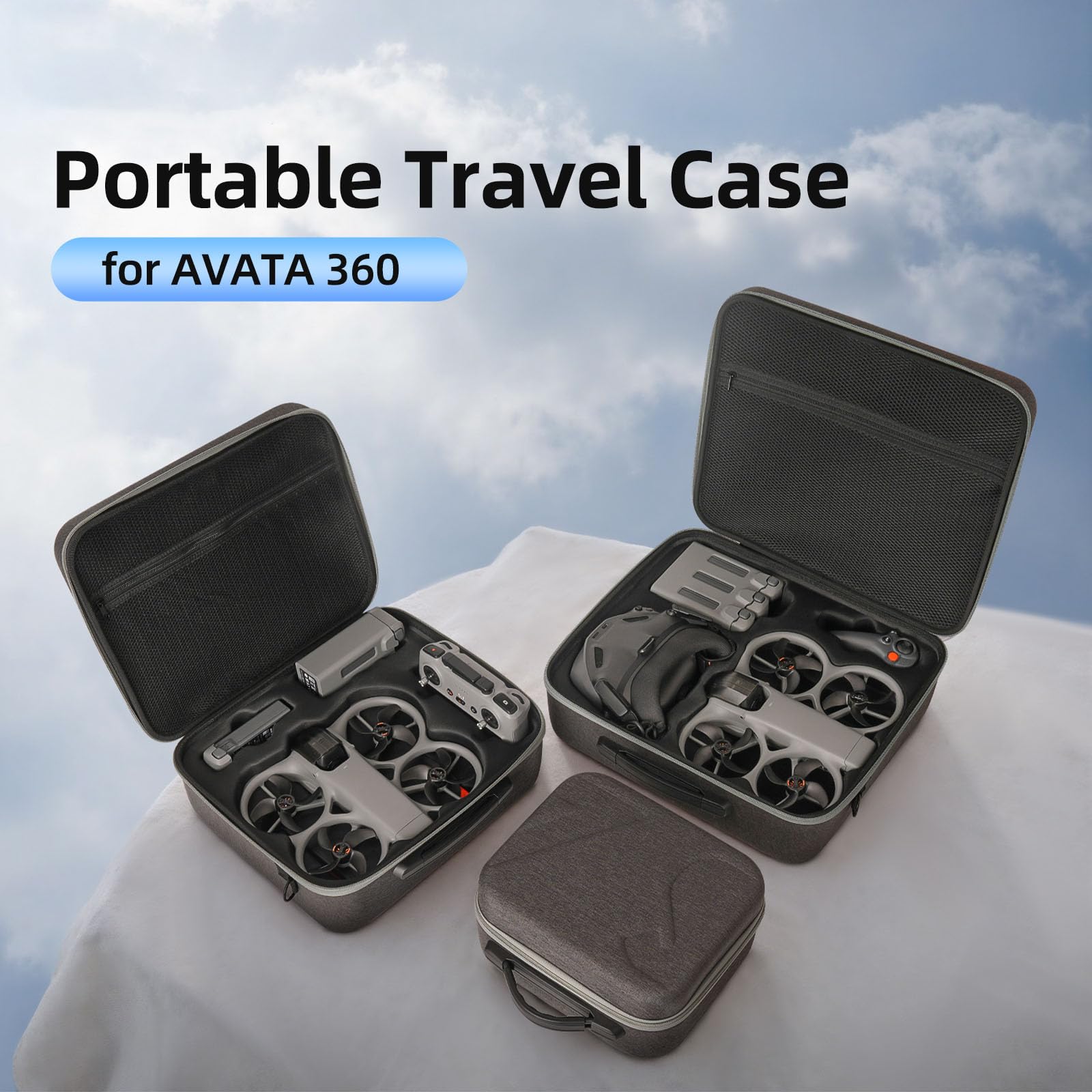 Futerał transportowy do DJI Avata 360 Fly More Combo twarda torba do przechowywania dla DJI RC 2 pokrowiec wodoodporny futerał ochronny zapobiegający upadkowi odporny na zarysowania, Mini