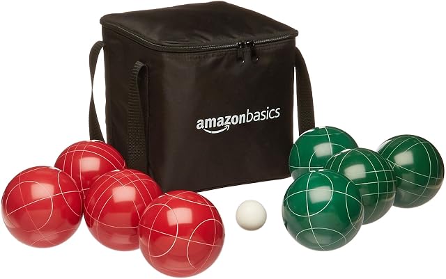 Amazon Basics Bocce Ball Set with Soft Carry Case