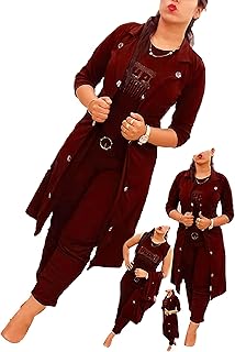 PERFECTPIVOT Women's Three Piece Dress with Shrug/Coat