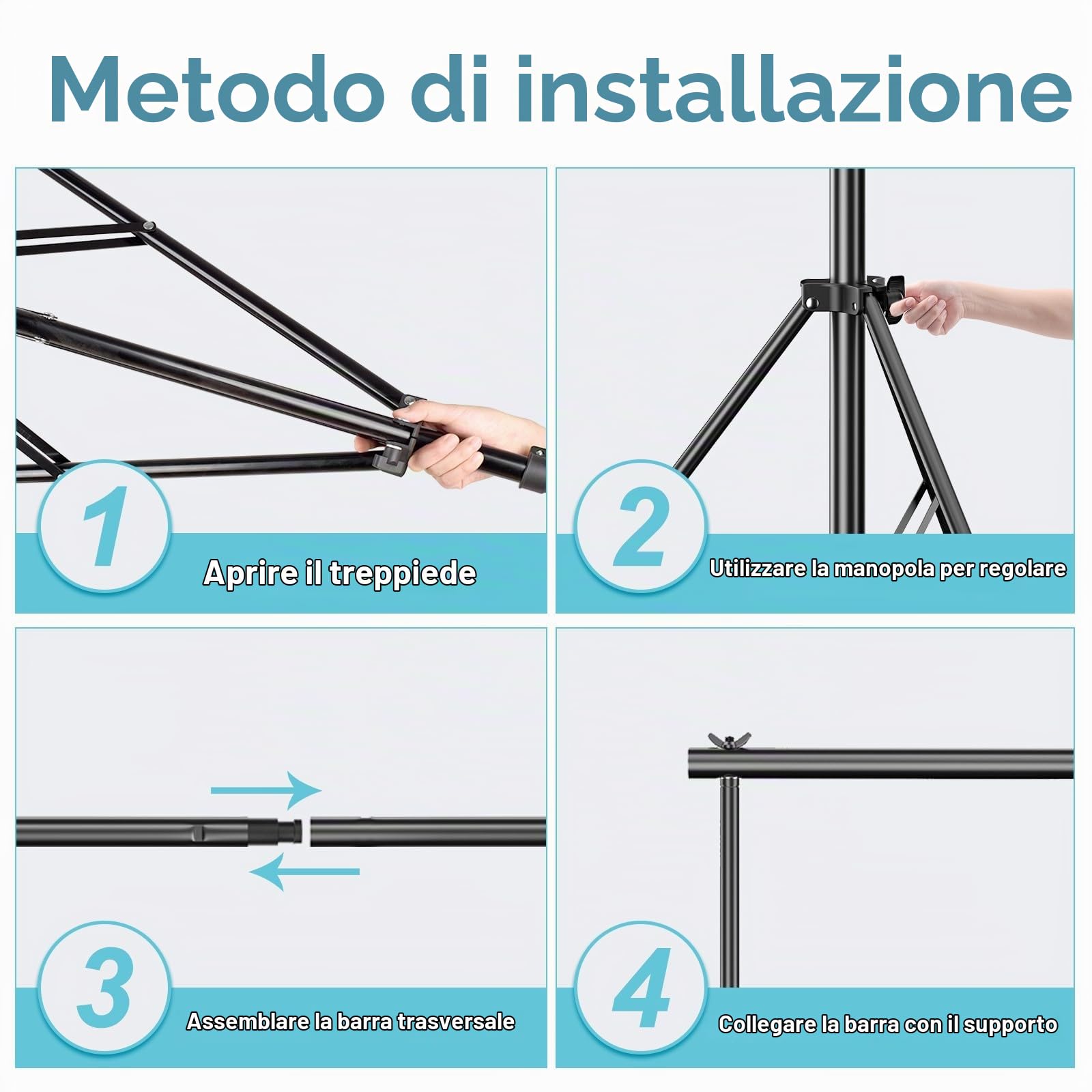 EMART 2,8 x 3m Supporto per Fondale Fotografico, Supporti Sfondo Fotografia | Studio Video, Feste, Matrimoni
