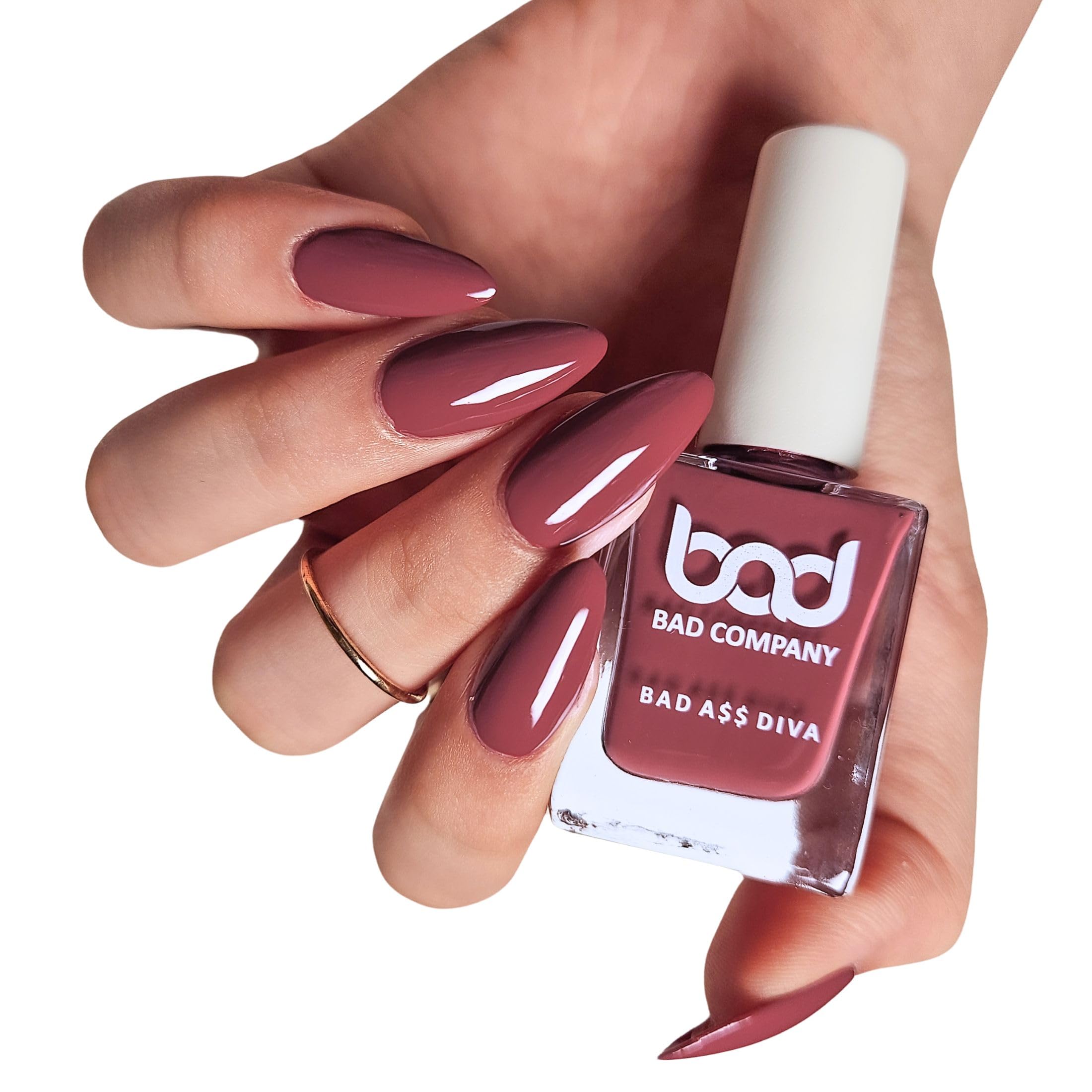 BAD COMPANY Nail Polish 10ml, No Toxin Nail Lacquer, Long Lasting, Chip Resistant, Vegan, Quick Dry & Cruelty-Free Nail Paint Enamel (Torch Bearer - 90) Brown Nail Polish-image-26