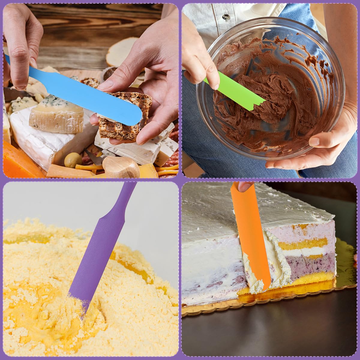 Juego de 6 espátulas de silicona, espátula de silicona para tarro, espátula de silicona resistente al calor, espátula de cocina pequeña imprescindible para la cocina, licuadora de tarros