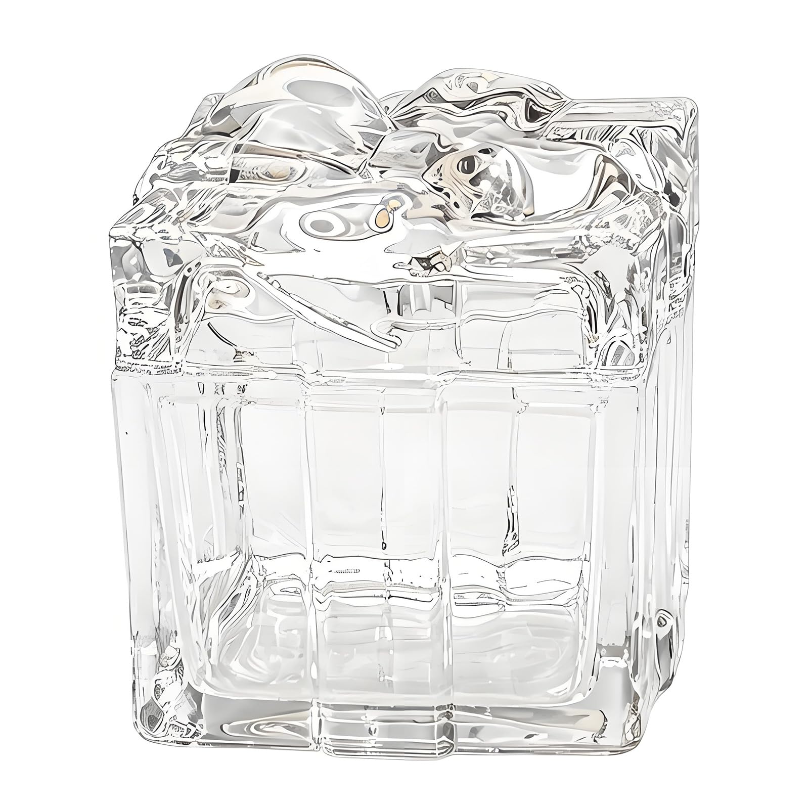 Xjdzineq Glass Jewelry Box Candy with Lid Rings Earring Trinket Storage Box Decorative Jar for Women Girls Glass Decorative Jars with Lid