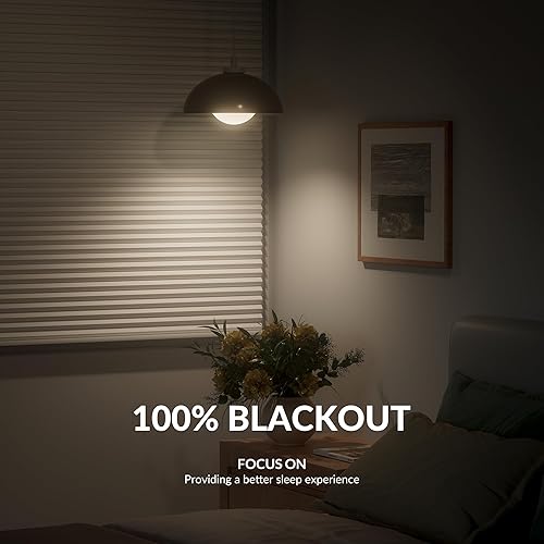 Miniatura 5 de Boolegon Persianas sin taladrar para ventanas, persianas celulares opacas sin herramientas, sin herramientas, persianas extraíbles de nido de abeja,