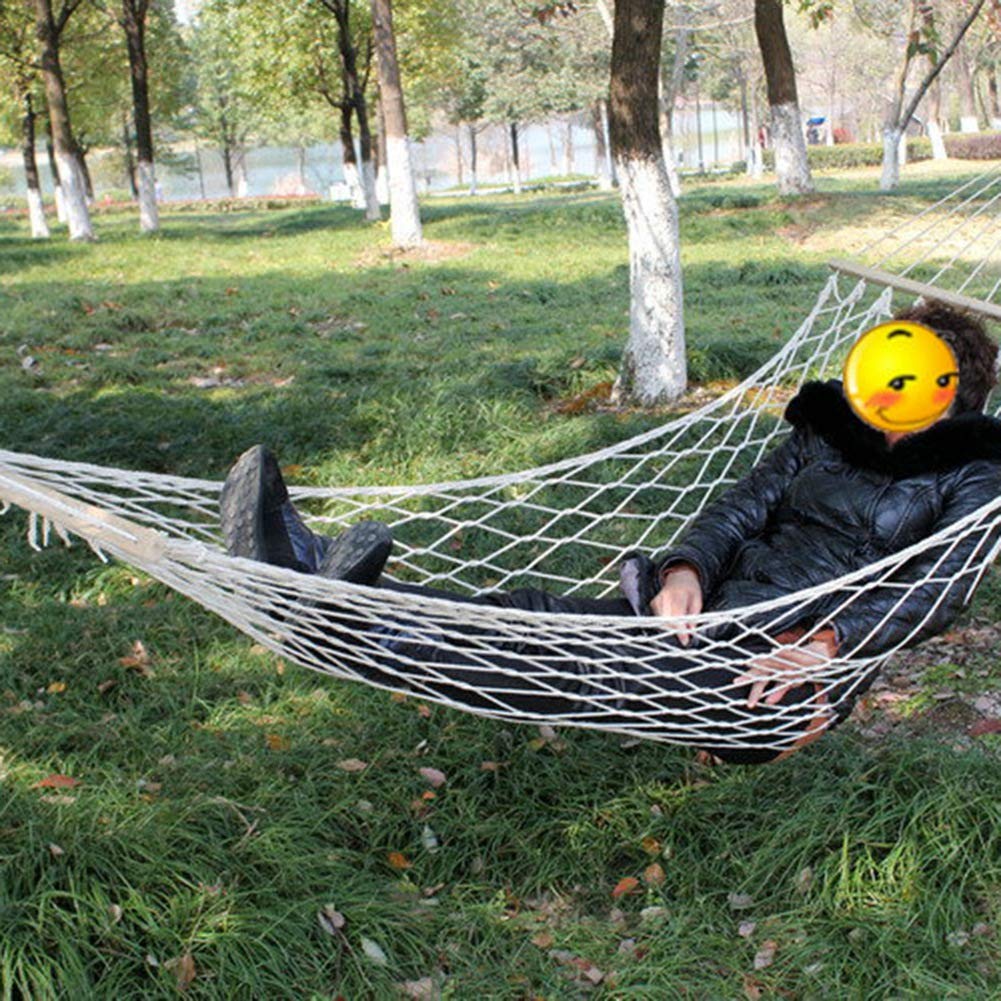 Amaca Amache Rope Swing 120kg Capacità, Struttura in Legno, per | Design a rete in legno e corda, portatile per il campeggio in giardino, adatto per adulti e bambini