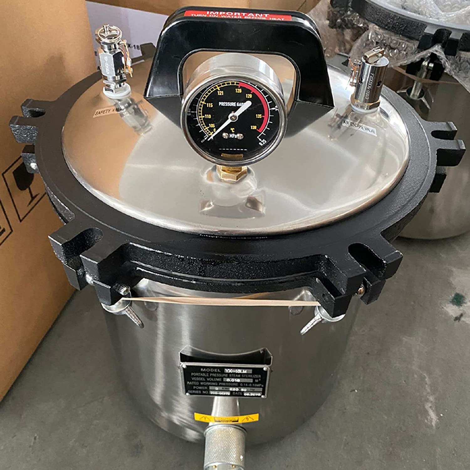 Super Dental Superdental YX-18LM 18L Autoclave Sterilizer Stainless Steel Pressure Steam Sterilization Equipments