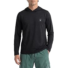 Spyder Men's Hooded Long Sleeve Rashguard Quick-Dry Swim Shirt Sun Protection, Performance Hoodie
