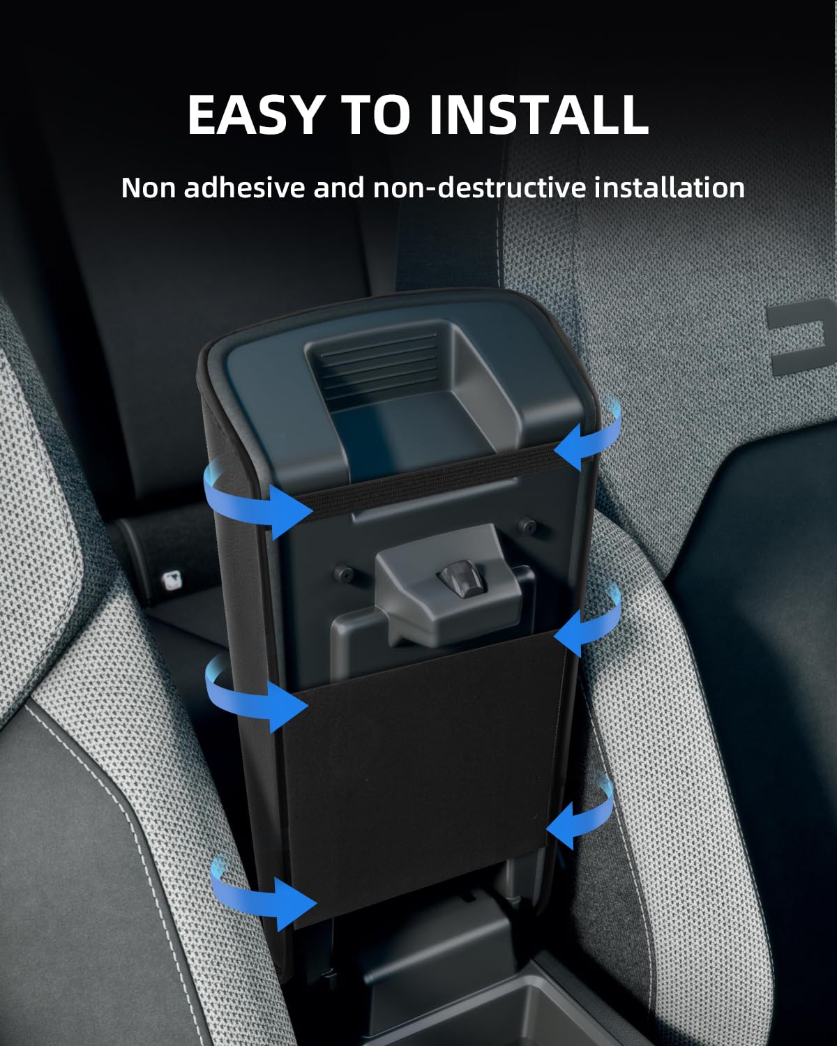 Copribracciolo per Dacia Duster 3 2024 2025 2026 Custodia di Protezione del Bracciolo Console Centrale in Pelle PU, Duster III Copertura Bracciolo Accessori per Alzare il Bracciolo, Nero
