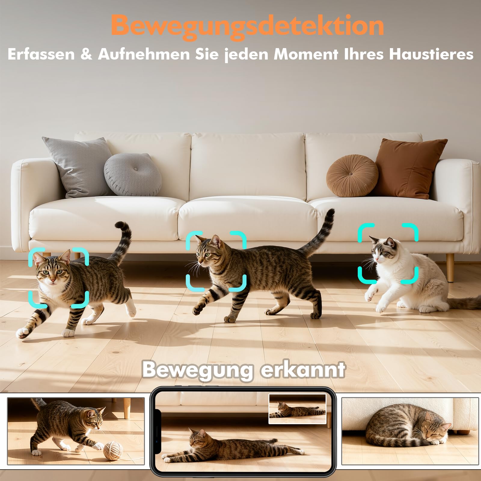 Futterautomat Katze mit 2K HD Nachtsichtkamera, 2,4G&5G Dualband WLAN App-Steuerung, 5L Futter- &4L Wasserspender, Zwei-Wege-Audio, Doppelstromversorgung für Katzen und kleine Hunde