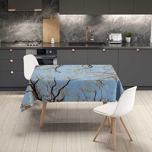 Vista 43 de Outer Space Mantel Redondo para Mesa De 4 Sillas Bue Orangerustic Mantel decorativo de mesa 30 x 30 pulgadas