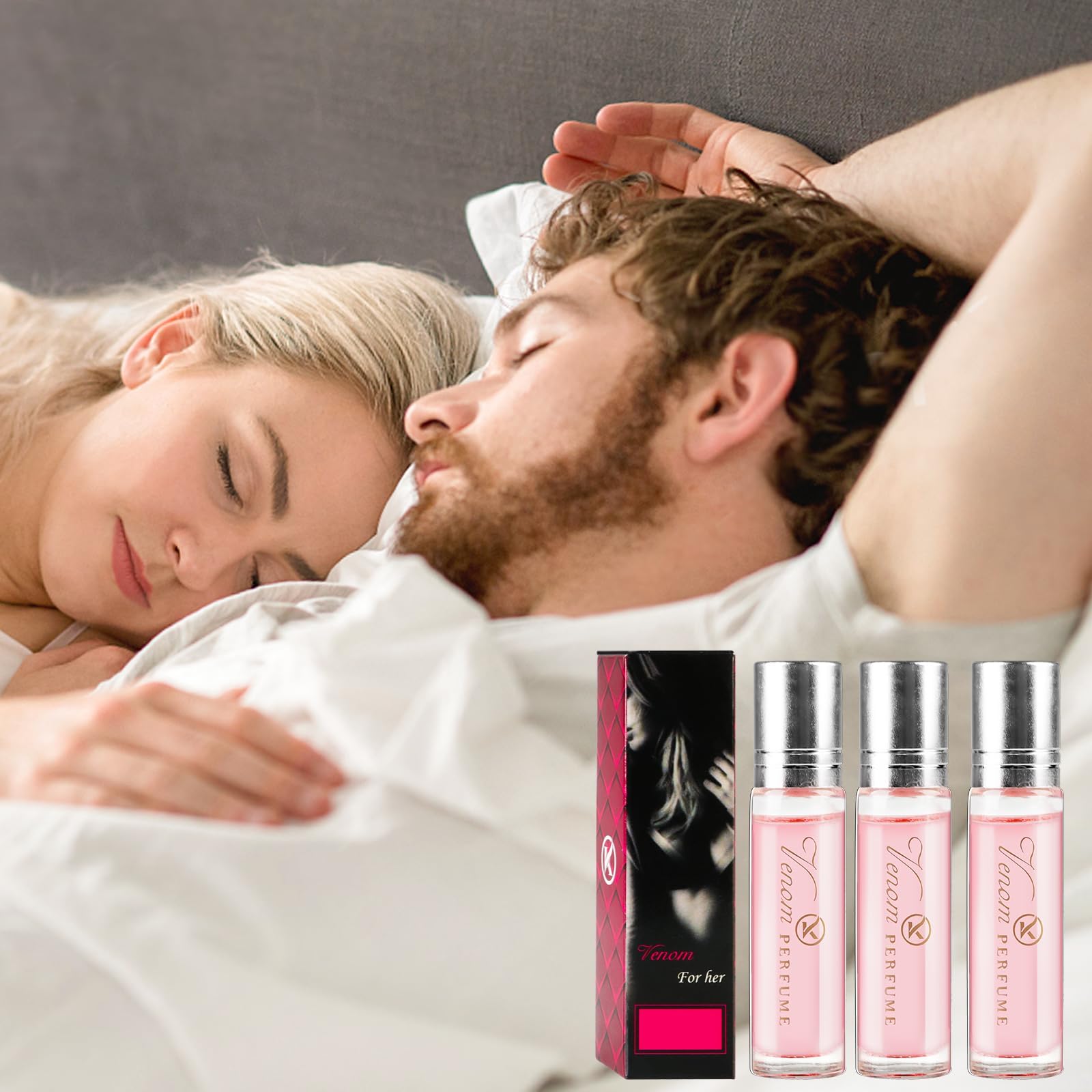 3pcs Pheromone Perfume for Women To Attract Men,Venom Pheromone Perfume,Roll-On Infused Essential Oil Perfume Cologne,10ml Concentrate Body Perfume Oil