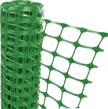 Electriduct Plastic Garden Fencing 150 Feet Green Netting Barrier Safety Mesh Snow Fence Roll
